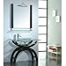 Modern Glass Bathroom Vanity Sink Set 