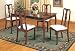NEW QUEEN ANNE DINING TABLE SET W/ 4 CUSHIONED CHAIRS