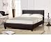 4ft6 Double 135cm Prado Faux Leather Bed Frame in Expresso Brown