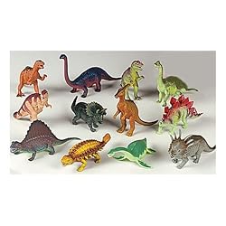 12 piece Large Assorted Dinosaurs - Toys 5-7" Larger Size Dinosaur Figures