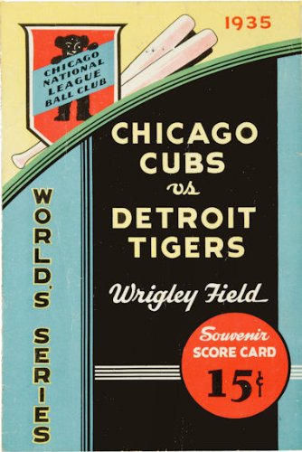 1935 World Series Detroit Tigers vs Chicago Cubs Poster