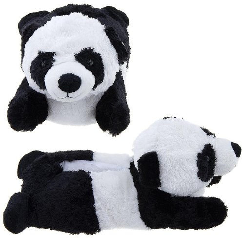Adult & Children Kid Size Panda Bear Animal Paw Plush Fuzzy Slippers