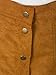 Persun Women's Brown Faux Suedettte Button Front Plain A-line Mini Skirt ,Brown ,Small