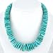 Southwestern Native American Handmade Turquoise Disc Necklace with Accents of Sterling Silver by Zuni Artist Sara Leekity, 18" Length, #8235