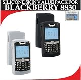 Silicone Skin 2 pc. Value Pack for your Blackberry 8830 (Black, Clear) Bonus DBRoth Microfiber Cleaning Cloth Included