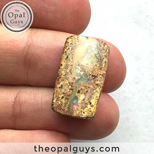 15.2CT Glittering Sandstone Opal Pendant, Multi-Colored Australian Boulder Opals, Natural Jewelry