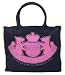 Juicy Couture Large Regal Blue Canvas Glitter Crest Tote Bag