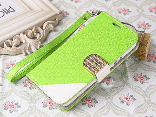 myLife (TM) Gecko Green and White - Wallet Design - Koskin Faux Leather (Card, Cash and ID Holder + Magnetic Detachable Closing + Hand Strap) Slim Wallet for NEW Galaxy S5 (5G) Smartphone by Samsung (External Rugged Synthetic Leather With Magnetic Clip + Internal Secure Snap In Hard Rubberized Bumper Holder)