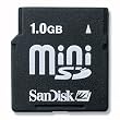 SanDisk 1GB miniSD Card (SDSDM-1024-A10M, Retail Package)