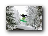 (24x36) Snowboarder Jumping Yellow Pants Sports Poster Print