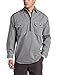 Key Industries Men's Hickory Stripe Long Sleeve Zip Front Logger Shirt