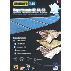 Memory Map Pyrenees South West France Region B (PC)