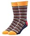 Men's Combed Cotton Colorful Dress Casual Crew Socks 6-7 Pack (7SET1)