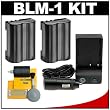 (2) CTA BLM-1 Rechargeable Li-ion Batteries + Mini Battery Charger + Cleaning Kit for Olympus E-30, E-3, E-1, EVOLT E-300, E-330, E-500, E-510 & E-520 Digital SLR Cameras