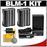(2) CTA BLM-1 Rechargeable Li-ion Batteries + Mini Battery Charger + Cleani ....
