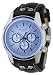 Fossil CH2564 Gents Black Leather Cuff Strap Watch with Blue Glass