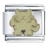 Fluffy Cat Animal Italian Charms Bracelet Link