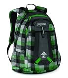 JanSport Catamount Daypack (Verdant Green Block Check)