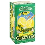 Celestial Seasonings Green Tea, Lemon Zinger, Tea Bags, 20-Count Boxes (Pack of 6)