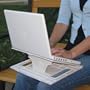 Fold N Flip Portable Laptop Stand for Macs - White