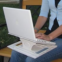 Fold N Flip Portable Laptop Stand for Macs - White