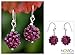 NOVICA Handmade .925 Sterling Silver Garnet Cluster Earrings from Stainless Steel Red Dangle Beaded Sangria Birthstone [1.4 in L x 0.6 in W] 'Berries'