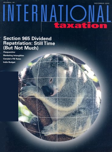 Childrens Toyshop  Magazines : Journal of International Taxation