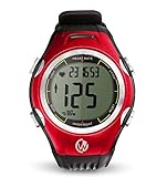 Heart Rate Monitor, Calorie Counter, Fitness Activity Tracker & Sport Watch with Exercise Timers, Alarm, EL Backlight, Chronograph and Stopwatch - Chest Belt with Elastic Band & Polyurethane Fabric Strap - Best Replacement Warranty | bodyWares [HRM Fit] Series (Blood Red)