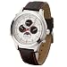 Detomaso Classic Herren-Armbanduhr NAPOLI Mondphase Silber Leder SL1628C-CH