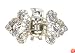 Hair Clip - H30 - Butterfly Wings set with Swarovski (tm) Crystal Stones ~ Clear