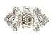 Hair Clip - H30 - Butterfly Wings set with Swarovski (tm) Crystal Stones ~ Clear (ap)