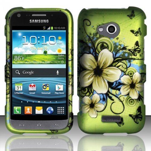 [Extra-Terrestrial]For Samsung Galaxy Victory 4G LTE L300 (Sprint) Rubberized Design Cover - Hawaiian Flowers
