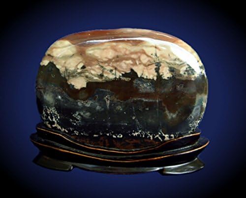 Chinese Scholar's Stone "Grass and Flower" Stormy Sky -