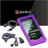 Microsoft Zune HD 16GB, 32GB & Microsoft Zune HD Accessories bundle containing: Premium **PURPLE** Silicon Skin Case Cover + Microsoft Zune HD Car Charger + Microsoft Zune HD Wall Charger + Microsoft Zune HD Sync Cable + Live*Laugh*Love Silicone Wrist Band!!!
