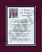 A Tribute To Our Firefighters Touching 8x10 Poem, Double-matted in Burgundy/Navy.