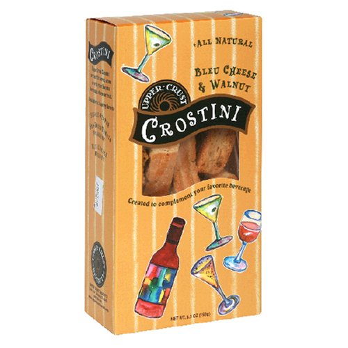 Upper Crust Baking, Bleu Cheese Walnut Crostini, 5.5-Ounce Units (Pack of 6) by Crostini