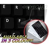 ENGLISH US NON-TRANSPARENT KEYBOARD STICKER WITH BLACK BACKGROUND by 4Keyboard