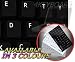 ENGLISH US NON-TRANSPARENT KEYBOARD STICKER WITH BLACK BACKGROUND Image
