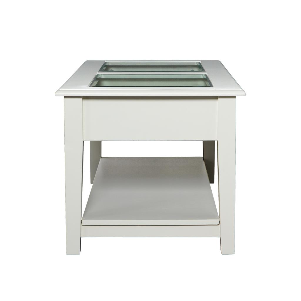 Southern Enterprises Valley Cocktail Table, White Coffee