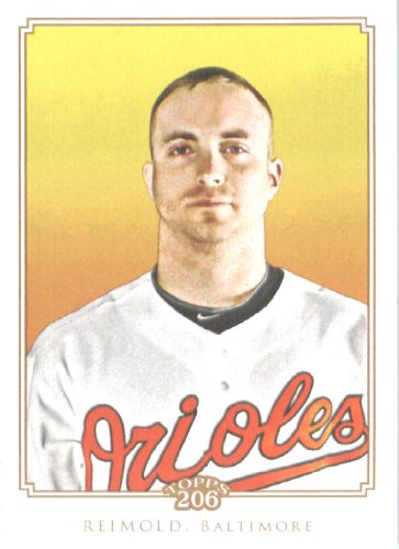 2010 Topps T-206 Baseball Card # 168 Nolan Reimold - Baltimore Orioles - MLB Trading Card in Screw Down Case!