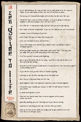 Posters: Buddhism Poster - Zen Guide To Life, Humorous (36 x 24 inches)