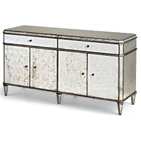 Currey and Co Antiqued Mirror Credenza
