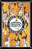 San Antonio Spurs (2005 NBA Champions - Team in Action) Sports Poster Print - 24