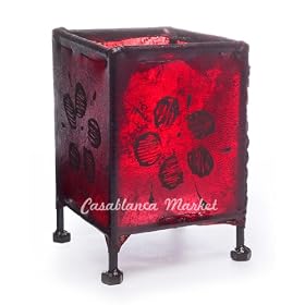 Moroccan Kazou Henna Candle Holder Purple