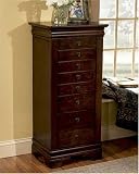 Louis Philippe Marquis Cherry Jewelry Armoire By Powell Furniture