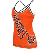 NFL Reebok Cincinnati Bengals Ladies Orange Cheer Tank Top (Medium)