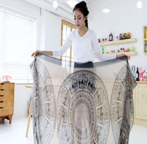 Sannysis 1PC Elegant Newest Korean Deer Pattern Cotton Long Scarf Autumn Winter Big Shawls For Girls (Khaki)