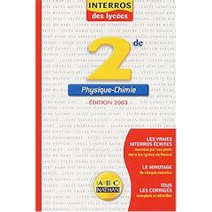 Interros des lyc�es : Physique - Chimie 2nde
