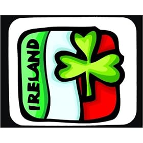 Mouse Pad with Ireland, Irish, cloverleaf