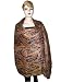 Dark Eggplant Fiery Orange Paisley Indian Jamawar Pashmina Shawl 82x43